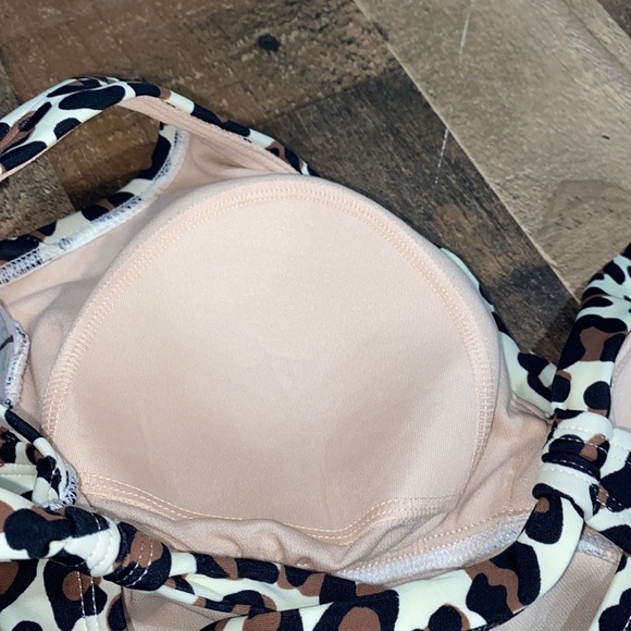 Kona Sol swimsuit leopard NWOT‎ small ruched waist - Picture 6 of 7